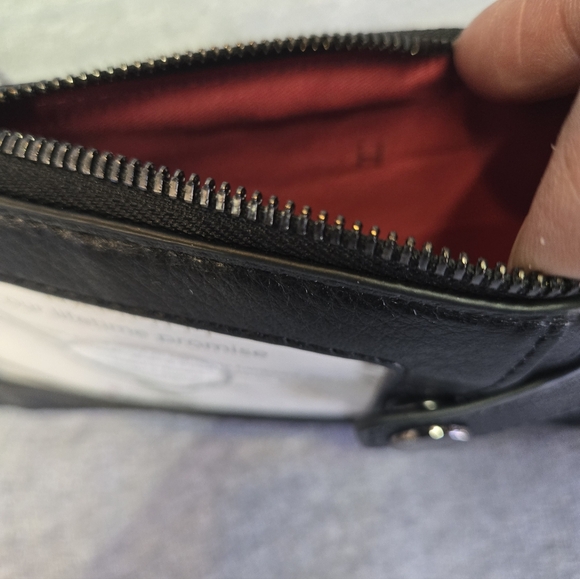 NWT Hammitt Black and Red Leather Gunmetal Hardware 210 West Wallet - Picture 9 of 12